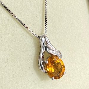 Brand New! Kay Jewelers Diamond & Citrine Necklace